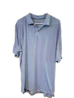 Peter Millar Shirt Mens Navy Blue Seaside Fishing Fish Performance Golf Polo XL